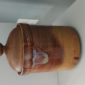 Sango Splash 4951 Medium Size 7" Kitchen Canister Stoneware Crockery Brown